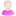 User female white bald icon