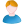 User male white blue ginger icon