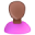 User-female-black-pink-bald icon