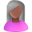 User-female-black-pink-grey icon