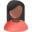 User-female-black-red icon