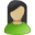User-female-olive-green icon