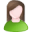 User-female-white-green icon