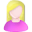 User-female-white-pink-blonde icon