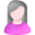 User-female-white-pink-grey icon