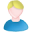 User male white blue blonde icon