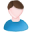 User-male-white-blue-brown icon