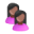 Users-female-black icon