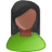 User female black green icon