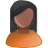 User female black obla icon