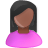 User female black pink black icon