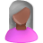 User female black pink grey icon