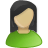 User female olive green icon