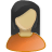 User female olive orange icon