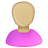 User female olive pink bald icon