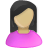 User female olive pink black icon
