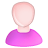 User female white bald icon