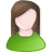 User female white green icon