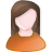 User female white orange icon