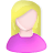 User-female-white-pink-blonde icon
