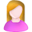 User female white pink ginger icon