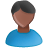 User male black blue black icon