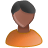 User male black orange icon