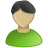 User male olive green icon