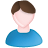 User male white blue brown icon