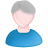 User male white blue grey icon