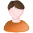 User male white orange icon