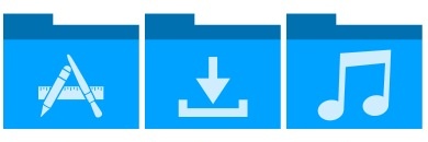 Phlat Blue Folders Icons
