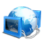 Blue internet icon