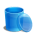 Blue-recycle-bin-empty icon