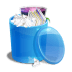 Blue-recycle-bin icon