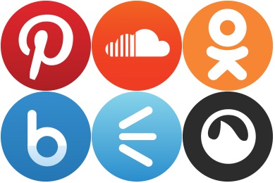 Basic Round Social Icons