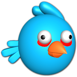 Bird blue icon