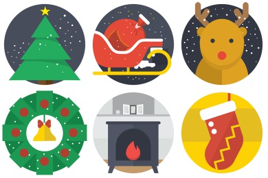 Free Christmas Flat Icons