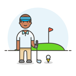 Golfer male icon