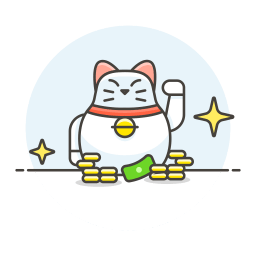 Lucky cat money icon