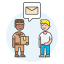 Postman-receive-letter icon