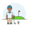 Golfer-male icon
