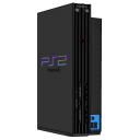 Playstation 2 standing black icon