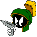 Marvin Martian Angry with gun icon