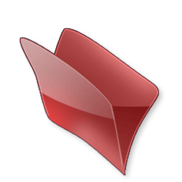 Dossier rouge icon