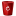 Bin red full icon