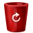Bin-red-full icon