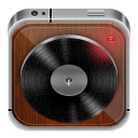 Music player wood icon