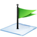 Windows 7 flag green icon
