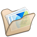 Folder beige mypictures icon